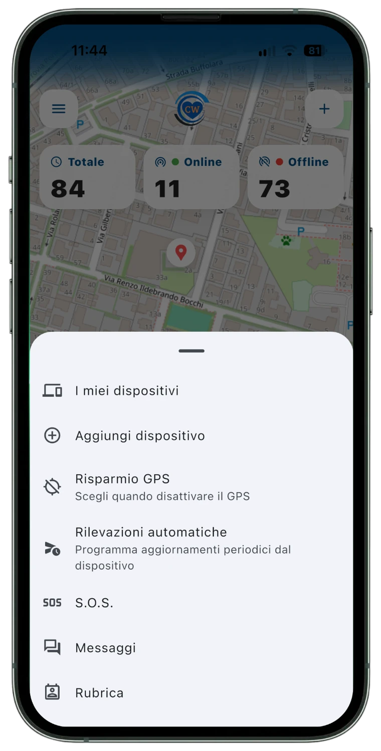 Menu CareWatch